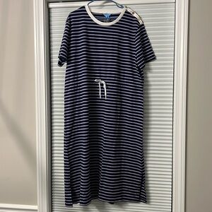 NWT Draper James Dress, size XXL, Navy with purple stripes